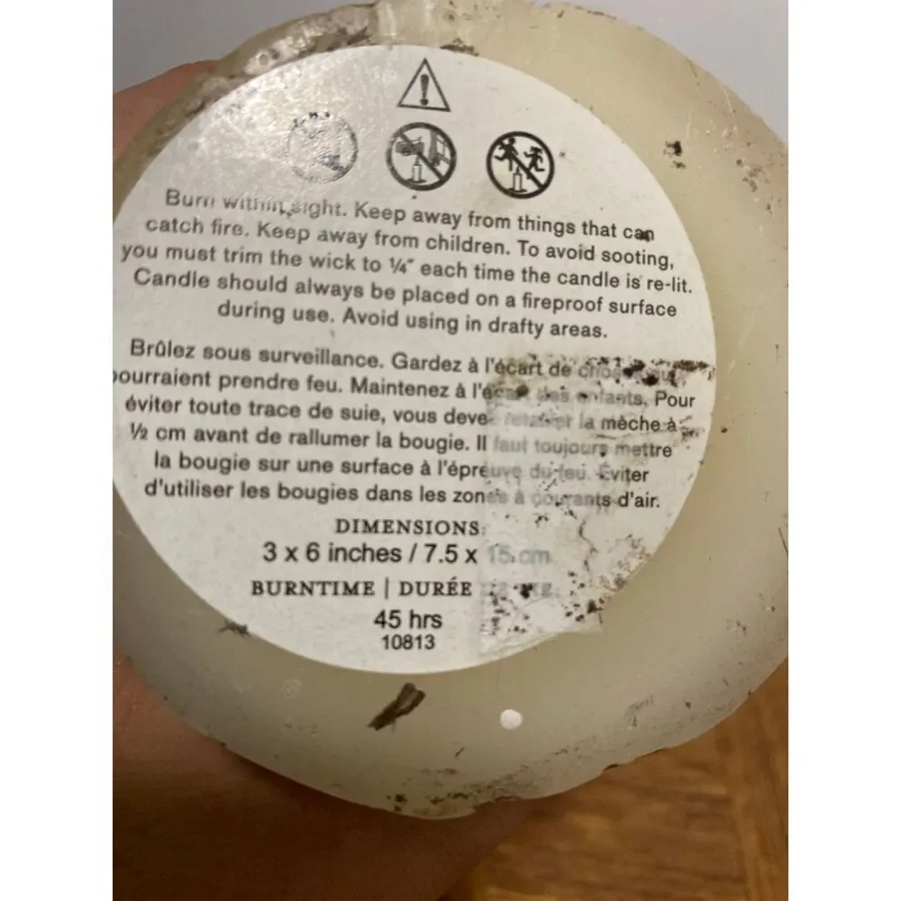 Burch Bark Wax  Candle 6” tall 45 hours burn